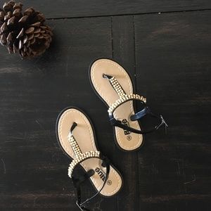 Blue Suede Shoes Brand  * Black Sandal